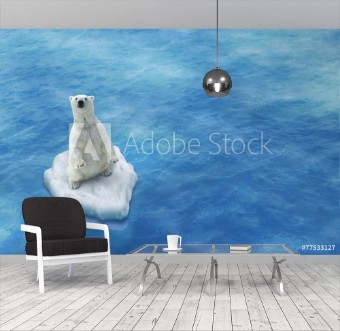 Picture of Ours Blanc  Fonte des glaces